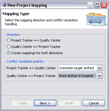 Project mapping screen